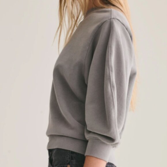 Agolde heathered grey Thora Sweatshirt - Picture 3 of 7